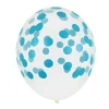 Globos transparentes confeti azul (5) - My Little Day