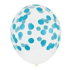 Globos transparentes confeti azul (5) - My Little Day