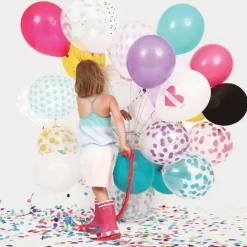 Globos transparentes confeti azul (5) - My Little Day