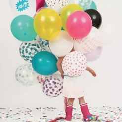 Globos transparentes confeti amarillo (5) - My Little Day