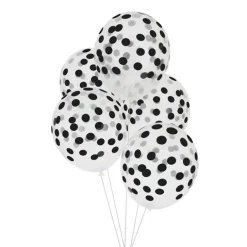 Globos transparentes confeti negro (5) - My Little Day