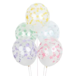 Globos transparentes estrellas colección unicornios (5) - My Little Day