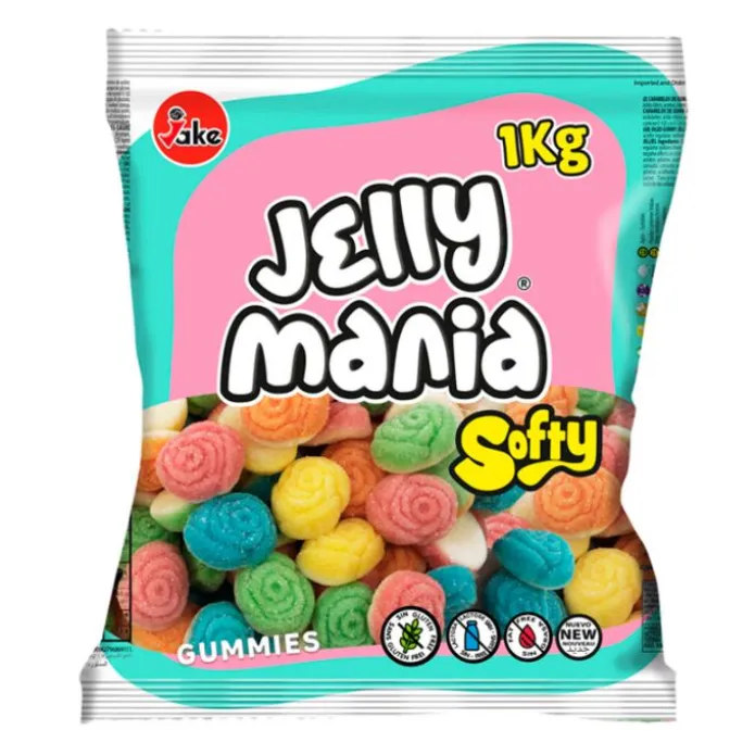 Gominolas de azúcar Flores de colores (1 kg) - Sin gluten - Jake