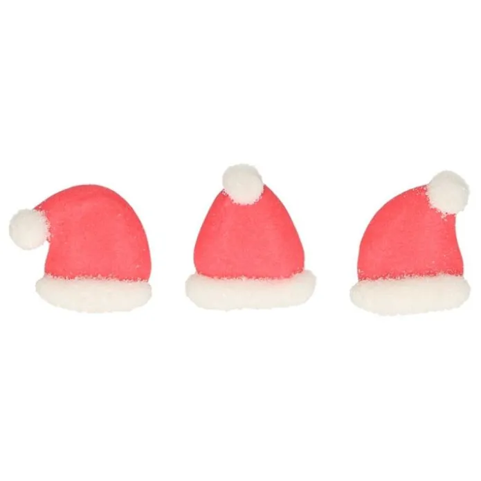 Gorros de Papá Noel de azúcar (12) - Sin gluten - Funcakes
