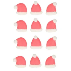 Gorros de Papá Noel de azúcar (12) - Sin gluten - Funcakes
