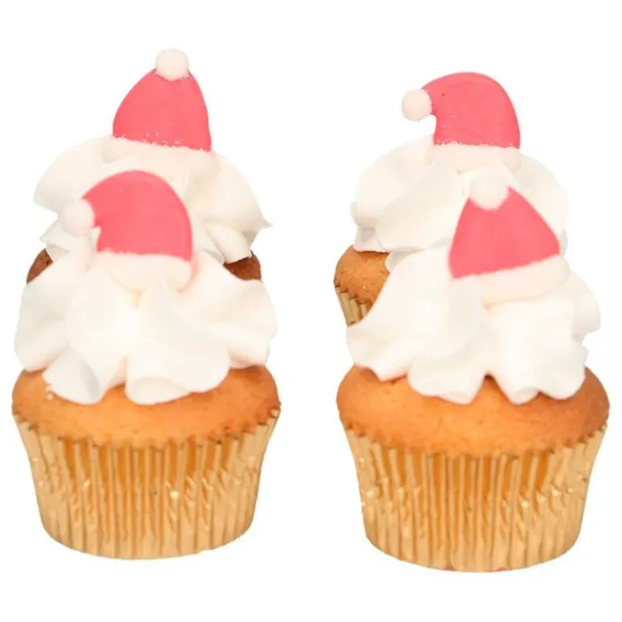 Gorros de Papá Noel de azúcar (12) - Sin gluten - Funcakes