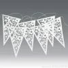Guirnalda de papel blanca flores - Dotcomgiftshop