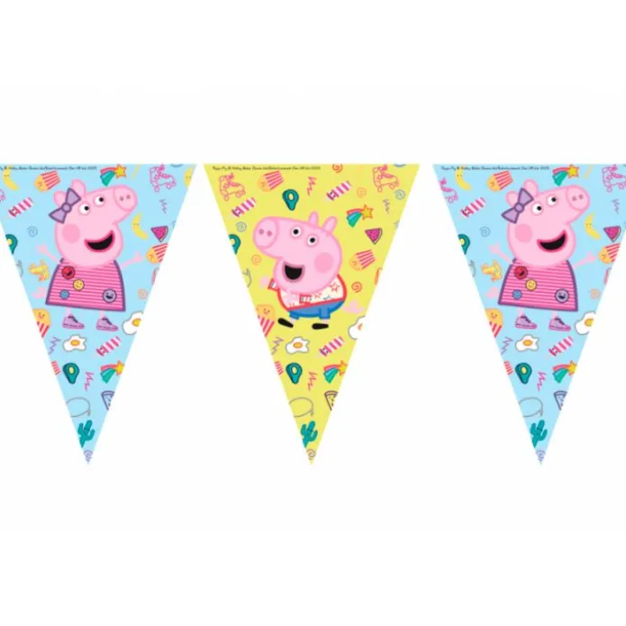 Guirnalda de plástico Peppa Pig 2,3 m - Decorata Party
