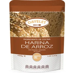 Harina de arroz blanco 400 gr - Sin gluten - Dayelet