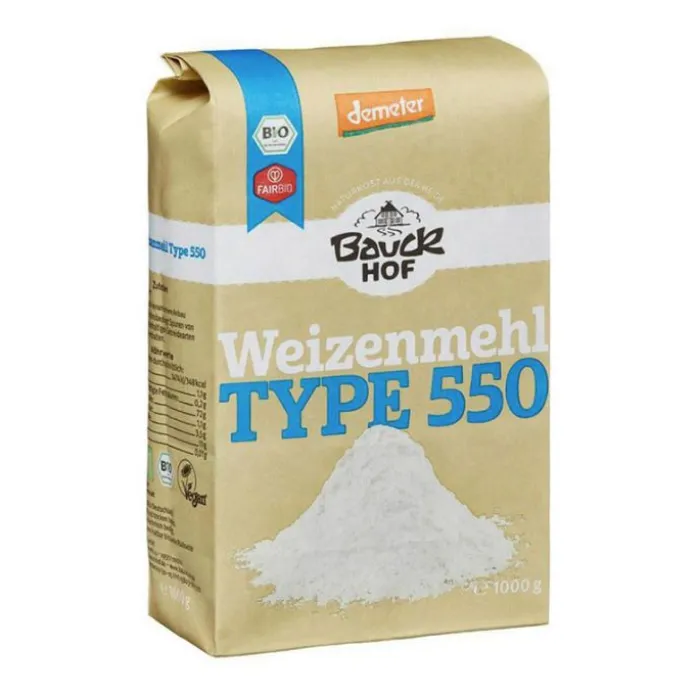 Harina de trigo blanca 550 ecológica 1 kg - Bauckhof