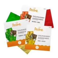 Hojas de aluminio rojas para tabletas de chocolate (150) - Decora