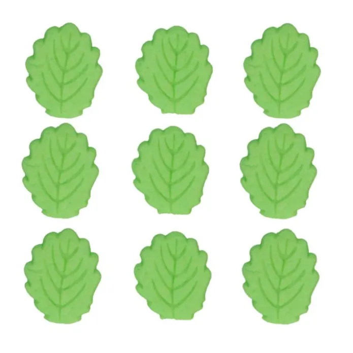 Hojas de azúcar verdes 3 cm (12) - Funcakes