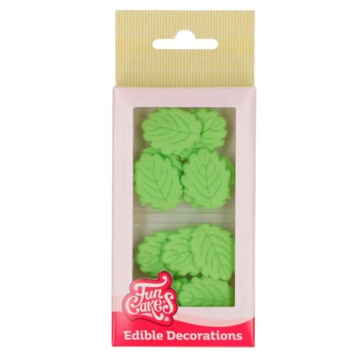 Hojas de azúcar verdes 3 cm (12) - Funcakes