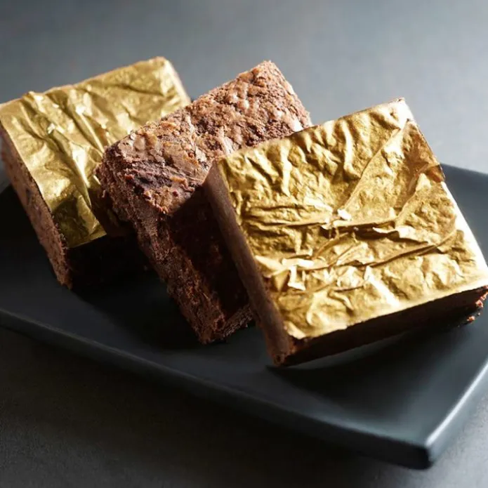 Hojas doradas comestibles Golden Touch 8 x 8 cm (45) - Sin gluten - Modecor