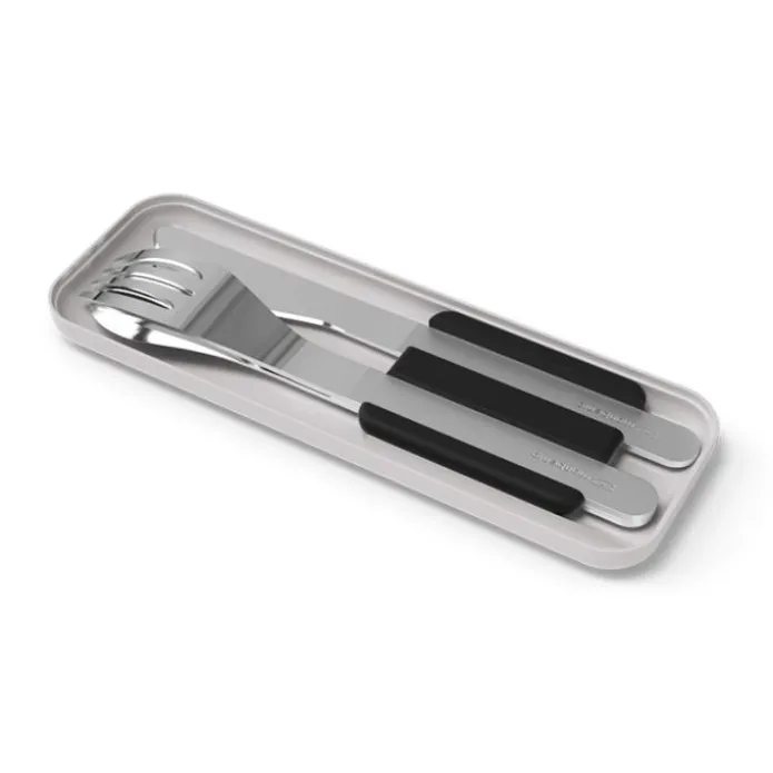 Juego 3 cubiertos con estuche negro - Acero inoxidable - Monbento