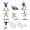Jugadores de fútbol, porterías, árbitro y balón (10) - Dekora