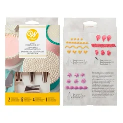 Kit 12 mangas, 4 boquillas y 2 adaptadores para decorar pasteles - Wilton