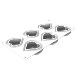 Kit Moldes Heartix 6 cavidades, bandejas y cortador - Silikomart Professional