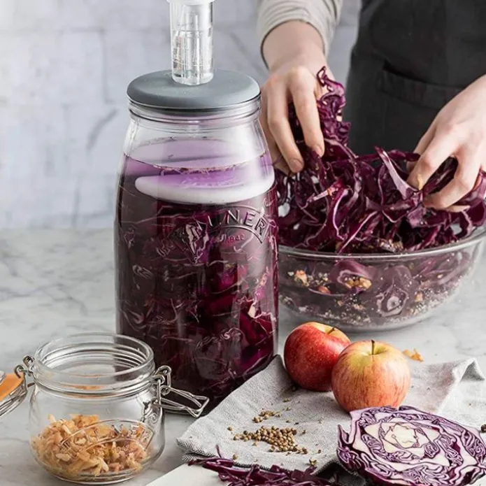 Kit tarro de fermentación con tapa de silicona 3 litros - Cristal - Kilner