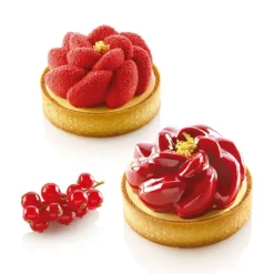 Kit Tarte Ring Fleur 80 mm 6 cavidades - Silikomart Professional