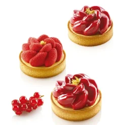 Kit Tarte Ring Fleur 80 mm 6 cavidades - Silikomart Professional