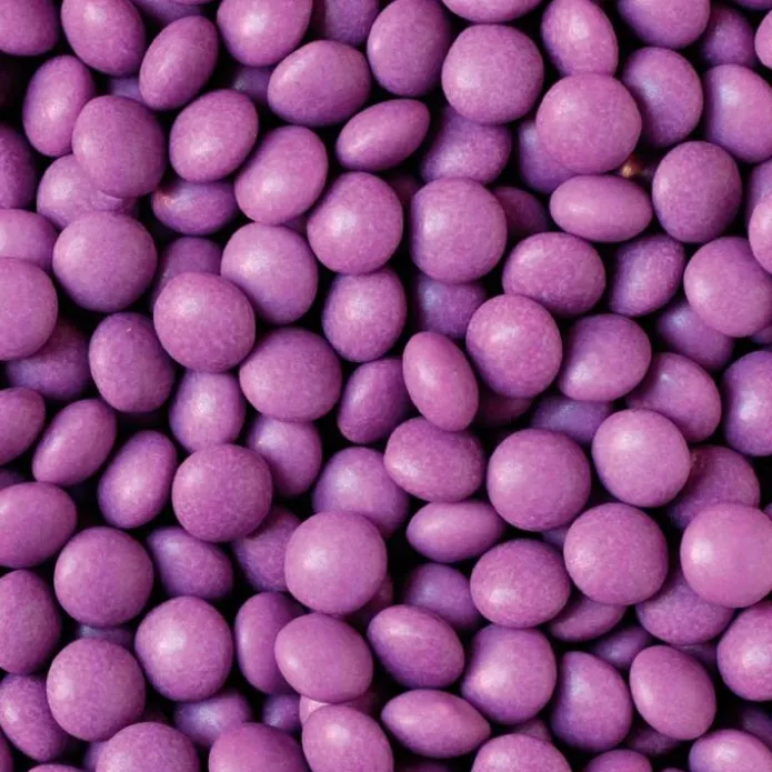 Lentejas de chocolate moradas 80 g - Decora