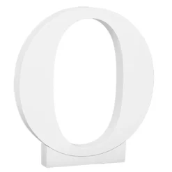 Letra de madera blanca "O" 27 cm