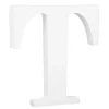Letra de madera blanca "T" 24,5 cm