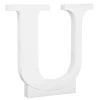 Letra de madera blanca "U" 27 cm