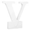 Letra de madera blanca "V" 26 cm