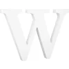 Letra de madera blanca "W" 25 cm