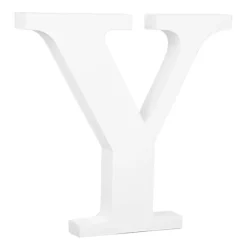 Letra de madera blanca "Y" 25 cm