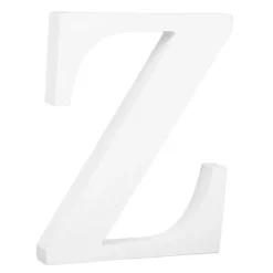Letra de madera blanca "Z" 25 cm