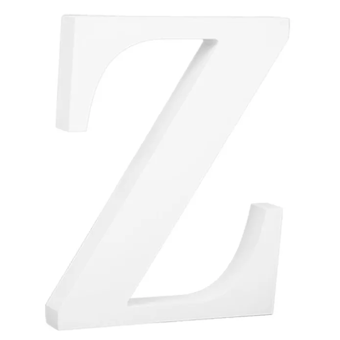 Letra de madera blanca "Z" 25 cm