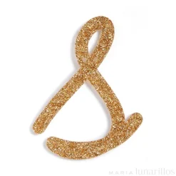 Letra "s" acrílica dorada brillante - Meri Meri