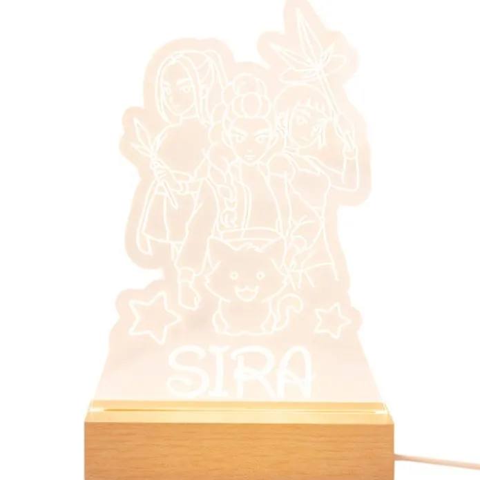 Lámpara personalizada K-Pop nombre - Metacrilato y madera