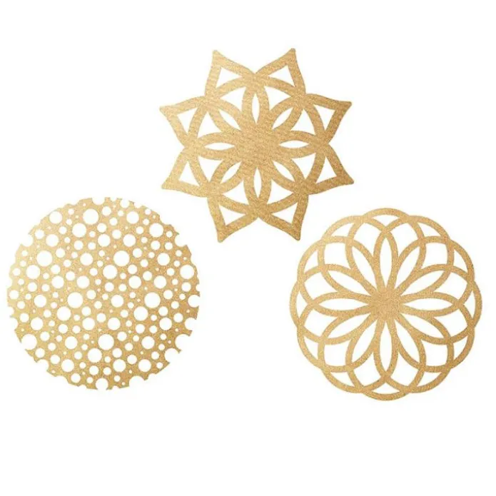 Mandalas dorados comestibles Golden Touch (12) - Sin gluten - Modecor