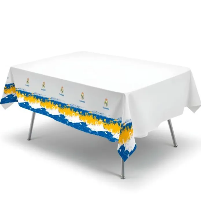 Mantel de plástico Real Madrid 1,34 x 2,70 m - Eurofiestas