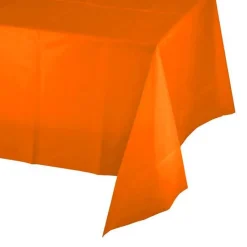 Mantel fino de plástico naranja 1,37 x 2,74 m - Creative Converting