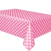 Mantel fino de plástico rosa con lunares 1,3 x 2,5 m - Creative Converting