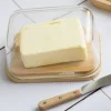 Mantequillera con tapa y cuchillo - Madera de bambú - Pebbly