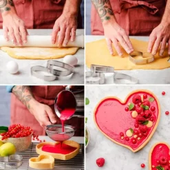 Marco de repostería corazón perforado 17,5 cm - Decora