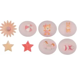 Margaritas, estrellas y decoraciones infantiles de oblea rosas (18) - Sin gluten - Dekora
