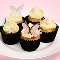 Mariposas y flores de oblea (39) - Sin gluten - Dekora