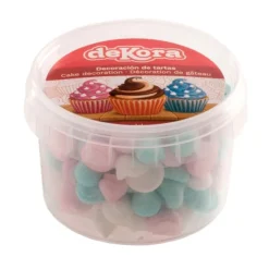 Merenguitos de azúcar blancos, rosas y azules 90 gr - Sin gluten - Dekora