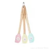 Mini espátulas silicona madera 21 cm (3) - Kitchen Craft
