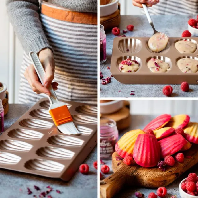 Molde antiadherente para 12 Madeleines Gold Line - Decora