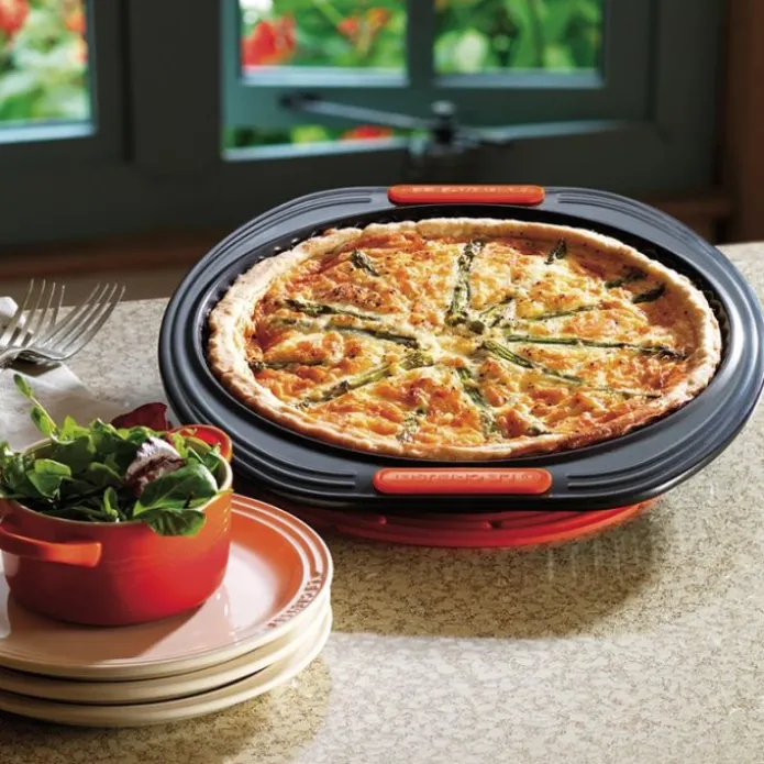 Molde antiadherente redondo base extraíble quiche 28 cm - Acero al carbono - Le Creuset