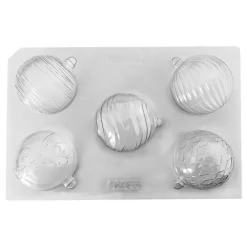 Molde bolas de Navidad 7 x 8,5 cm (5 cavidades) - Valrhona
