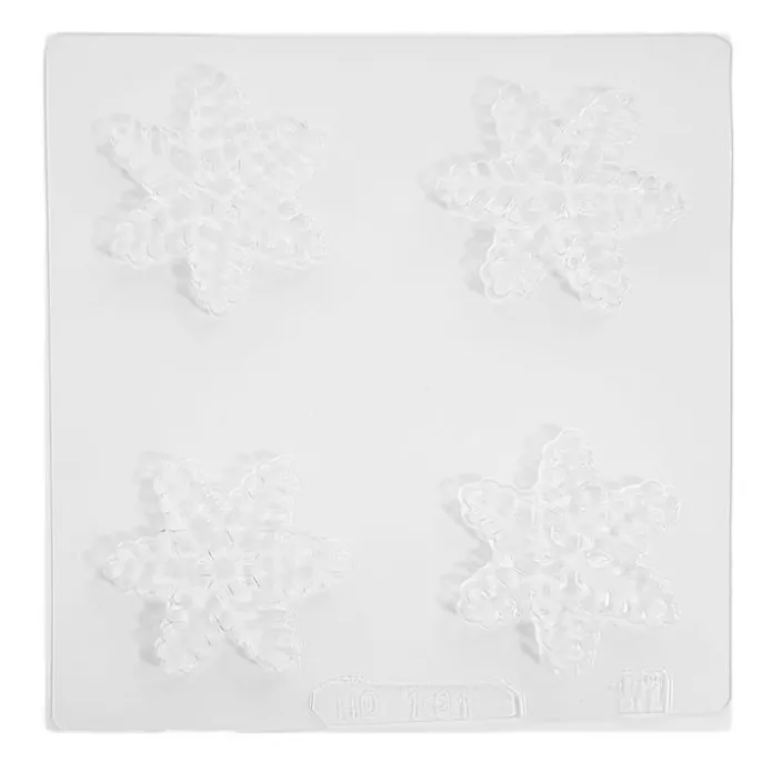 Molde copos de nieve 5,5 cm (4 cavidades)